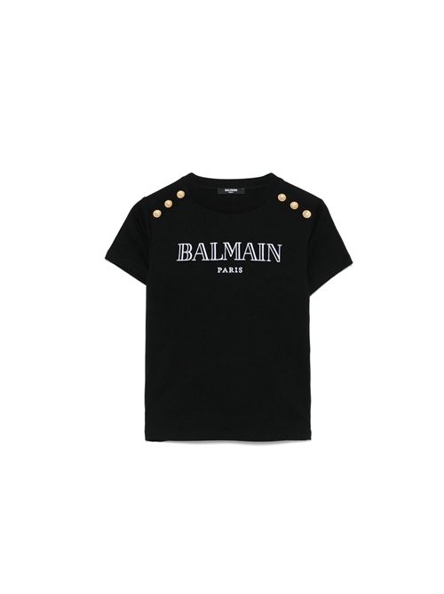 T-shirt, bambina, logata. BALMAIN | BW8A21 Z0116930OR